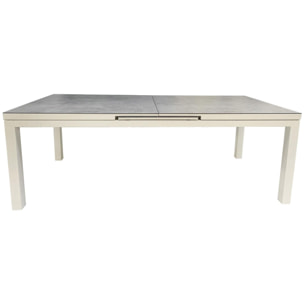 Table de jardin à rallonge Conte blanche 210x90cm Gescova