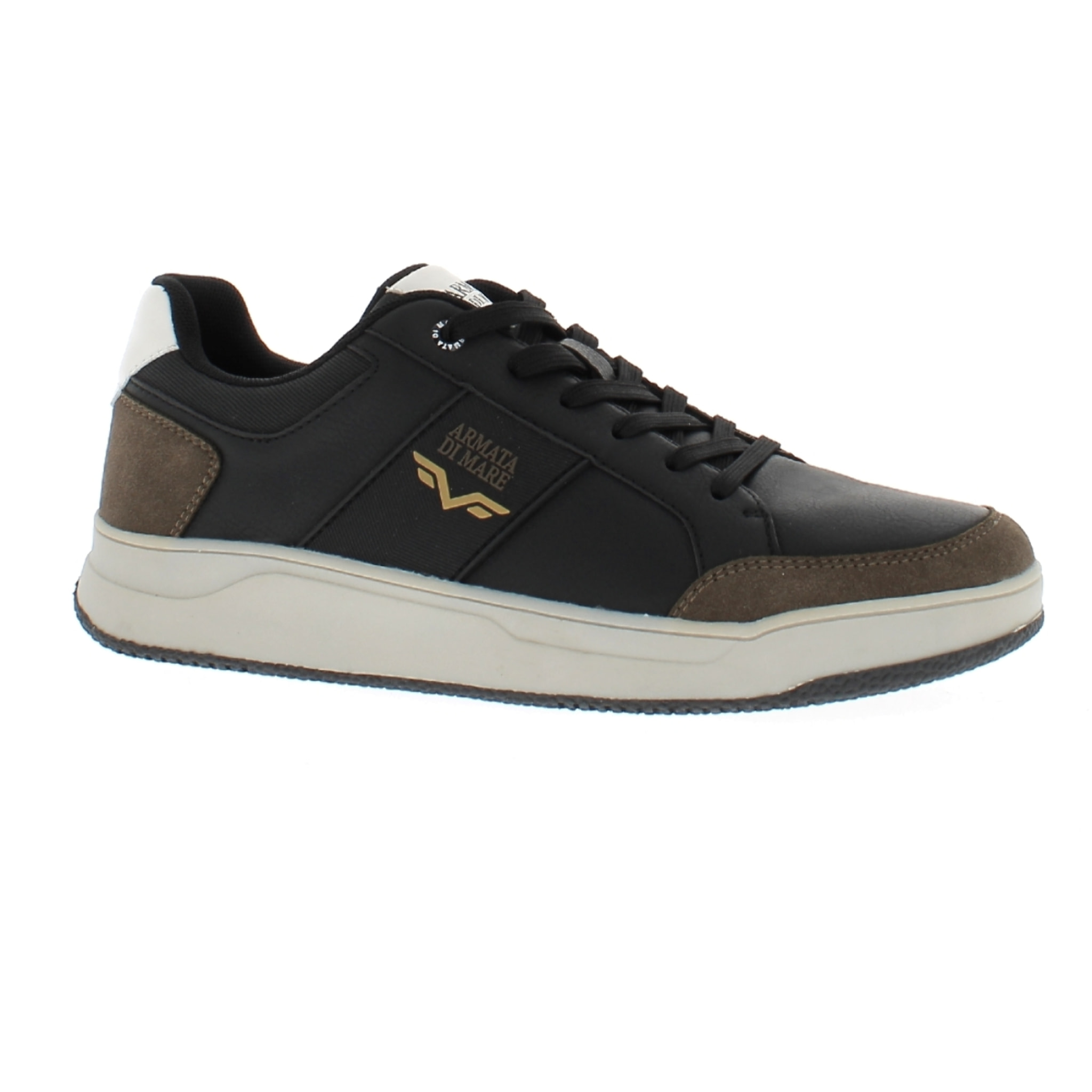 Armata di Mare Scarpe Uomo Sneakers Basse Stringate con Soletta Rimovibile in Memory Foam AMU W24N621 Black