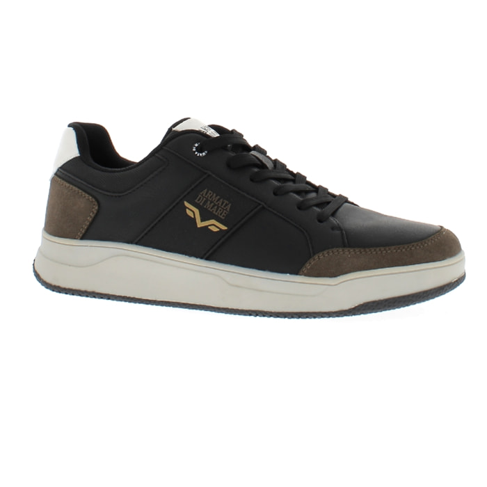 Armata di Mare Scarpe Uomo Sneakers Basse Stringate con Soletta Rimovibile in Memory Foam AMU W24N621 Black