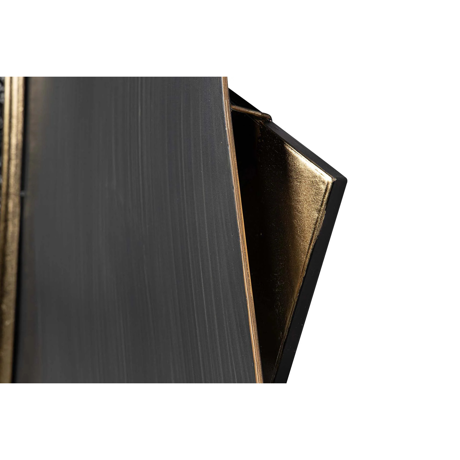 Adorno Pared Metal Dorado Negro 98x5x88 Cm