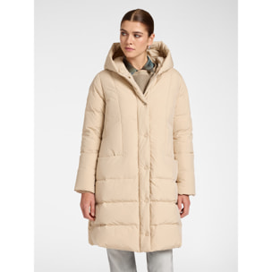 Elena Mirò - Piumino lungo in nylon trapuntato - Beige