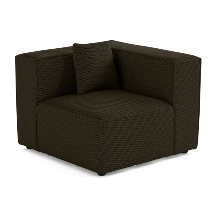 Arty - module d'assise d'angle réversible - en tissu mailles 3D - Vert