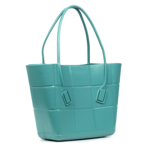 Villandro bolso Shopper cesta, de pvc soft monopieza grabado con grandes asas