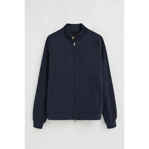 Giacca Harrington Bowery blu marino con ricamo Polo Club