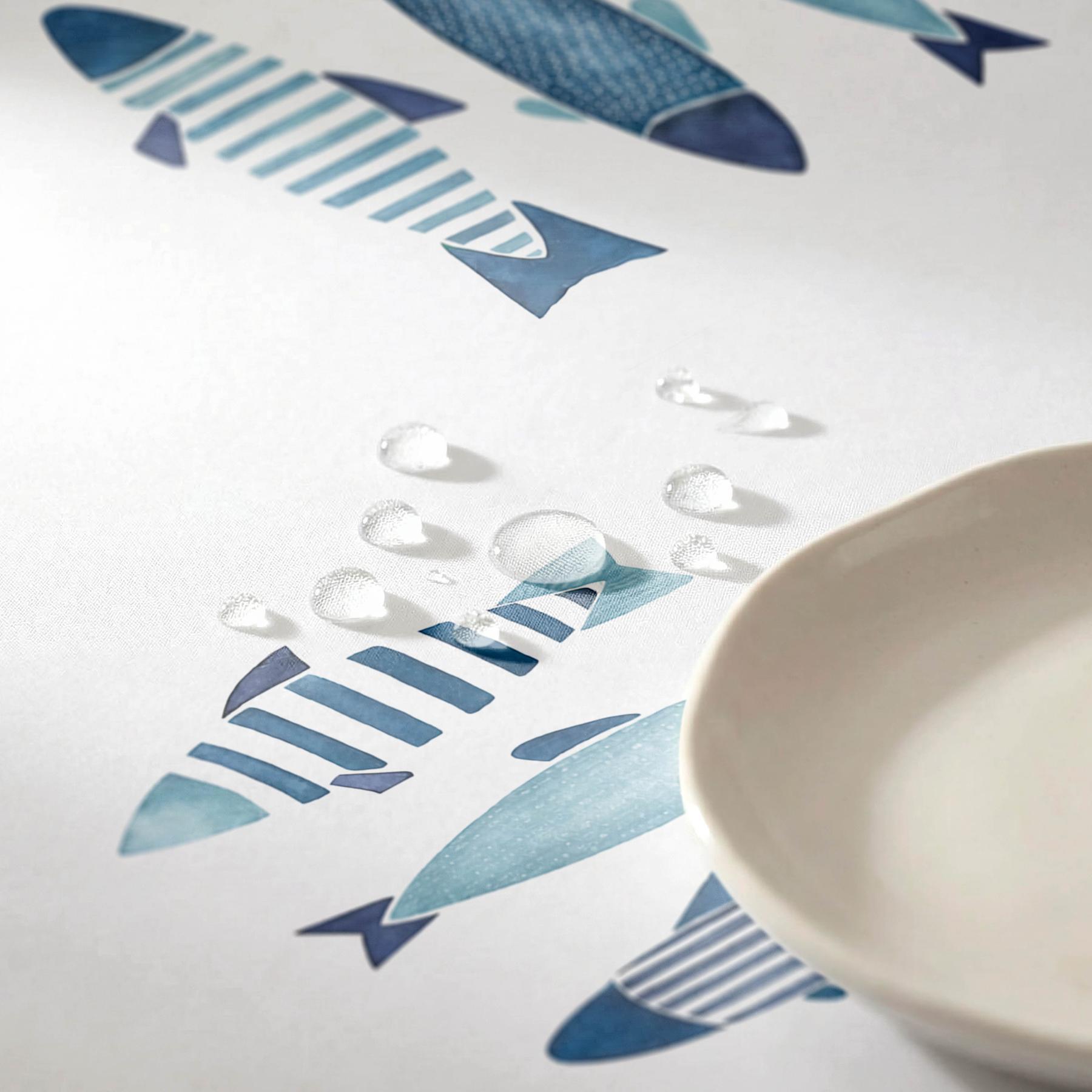 Nappe anti-taches CAPRI BLEU - en 100 % coton