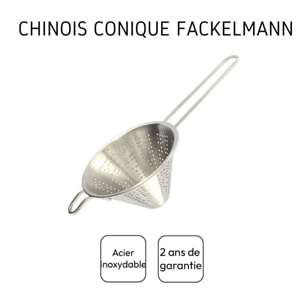 Duo Passoire tamis 19 cm et Chinois conique 30 cm Fackelmann Basic