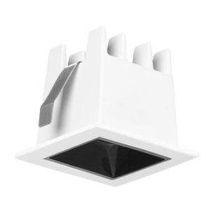 FORLIGHT Forligth Jim - Downlight Empotrable de Techo LED Cuadrado Luz Cálida 3000K de Aluminio Color Blanco 44x44mm