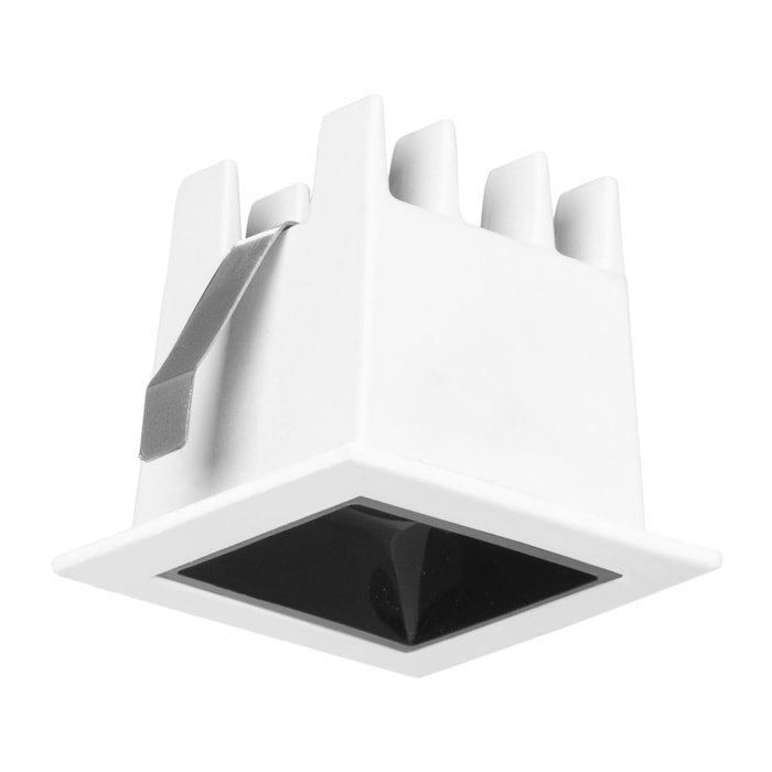 FORLIGHT Forligth Jim - Downlight Empotrable de Techo LED Cuadrado Luz Cálida 3000K de Aluminio Color Blanco 44x44mm