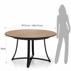 Tomasucci table ronde extensible DAFNE WOOD