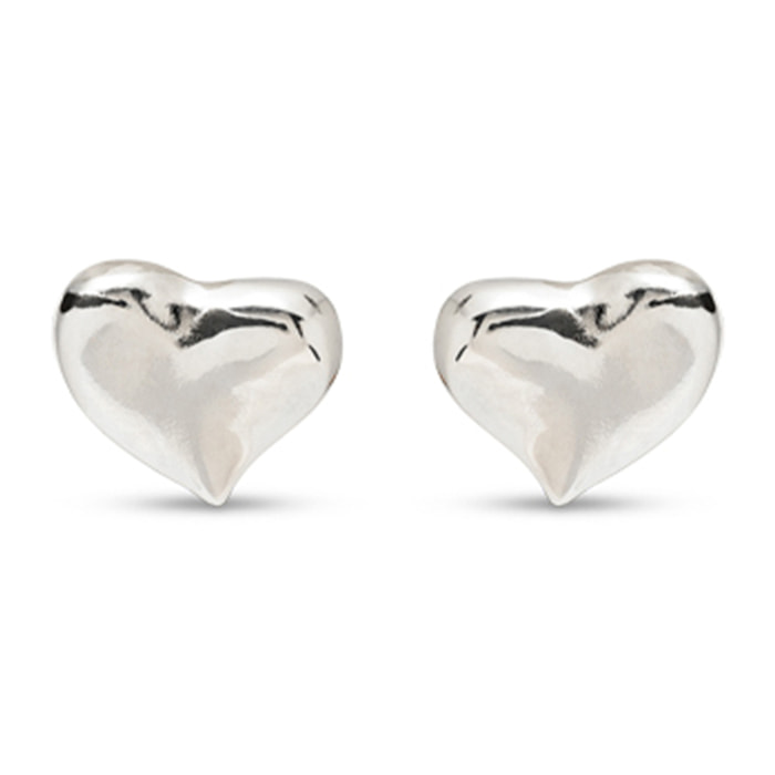 Pendiente UNO heart PLATEADO U