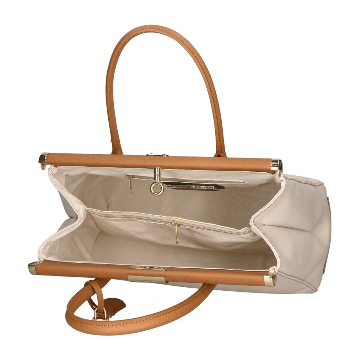 Borsa a mano da donna - Modello Aleria - Vera pelle - 35.0 x 26.0 x 16.0 cm