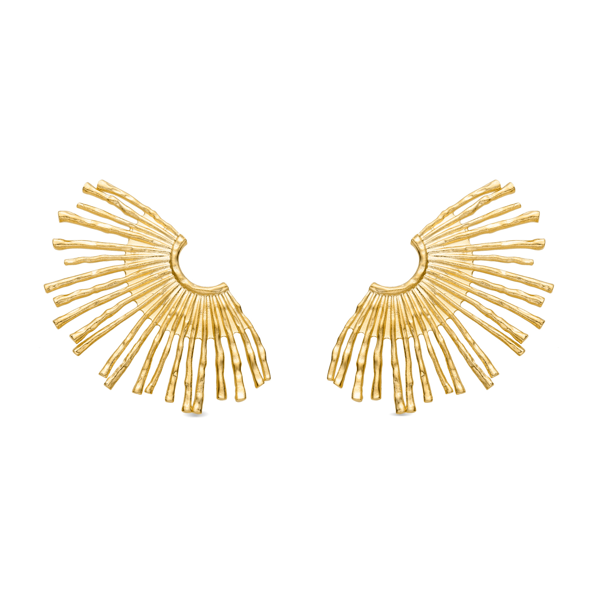 Pendientes Lux by Lux acabadoss en oro amarillo 18K