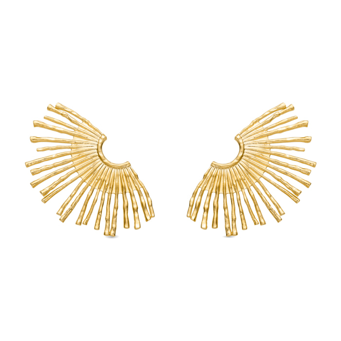 Pendientes Lux by Lux acabadoss en oro amarillo 18K