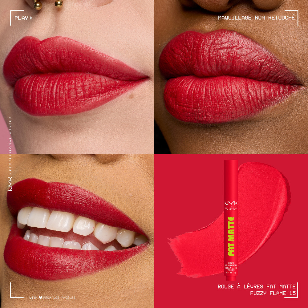 NYX Professional Makeup Fat Matte Rouge à Lèvres Mat Crémeux Fizzy Flame