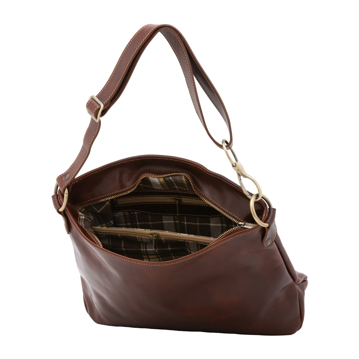 Borsa a spalla da donna - Modello False - 100% pelle - 38.0 x 29.0 x 11.0 cm