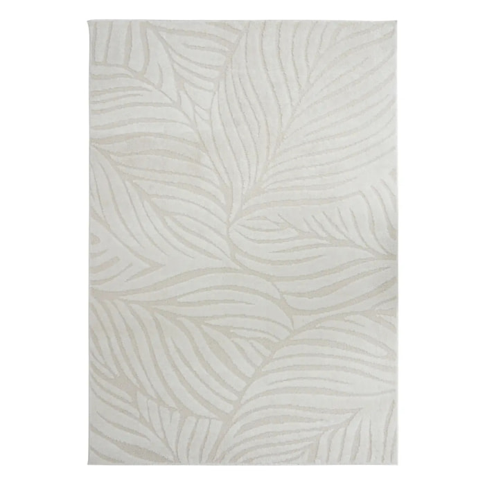 Tapis effet laine Anoai blanc 150x100cm