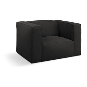 Fauteuil "Muse" bouclé noir