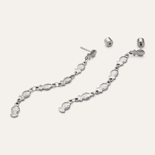 Pendientes Long Mar Acero