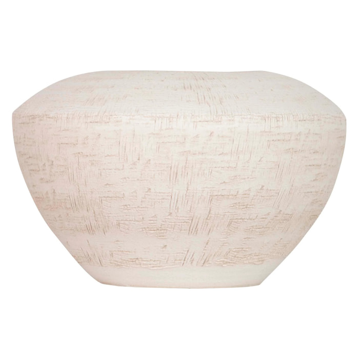 Florero Cerámica Blanca 32x32x19 Cm