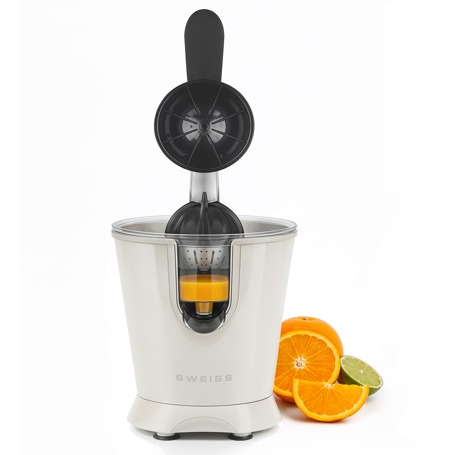 Exprimidor eléctrico ZEST8, SWEISS, Vertedor antigoteo