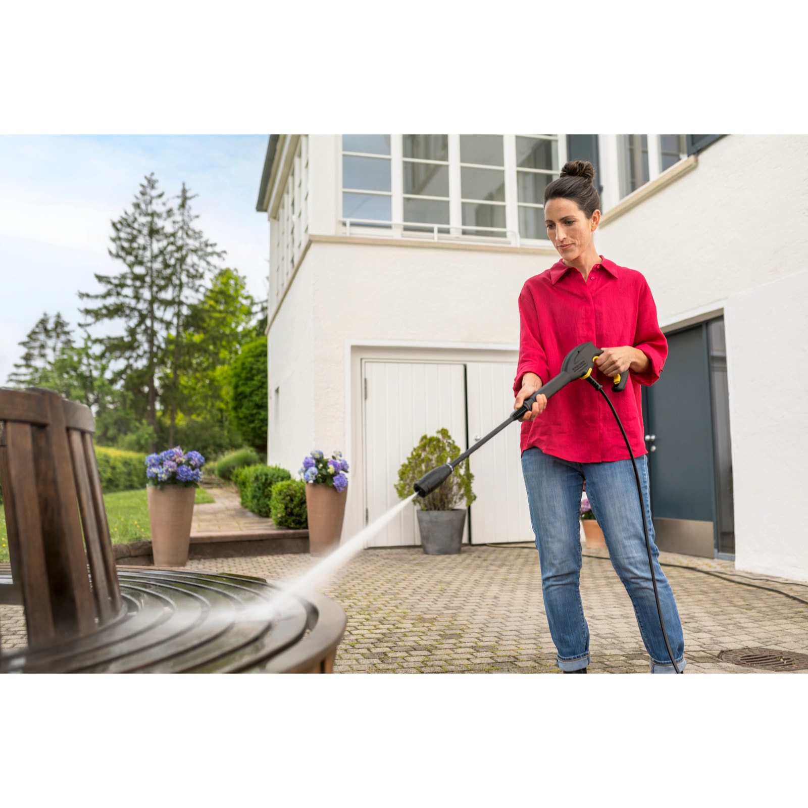 Nettoyeur haute pression Karcher K 2 premium horizontal VPS - Pression 110 bar- Débit 360 l/h- Position horizontale stable