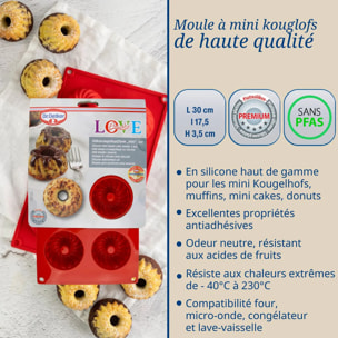 Moule à kougelhofs 6 empreintes 30 cm Dr.Oetker Flexxibel Love