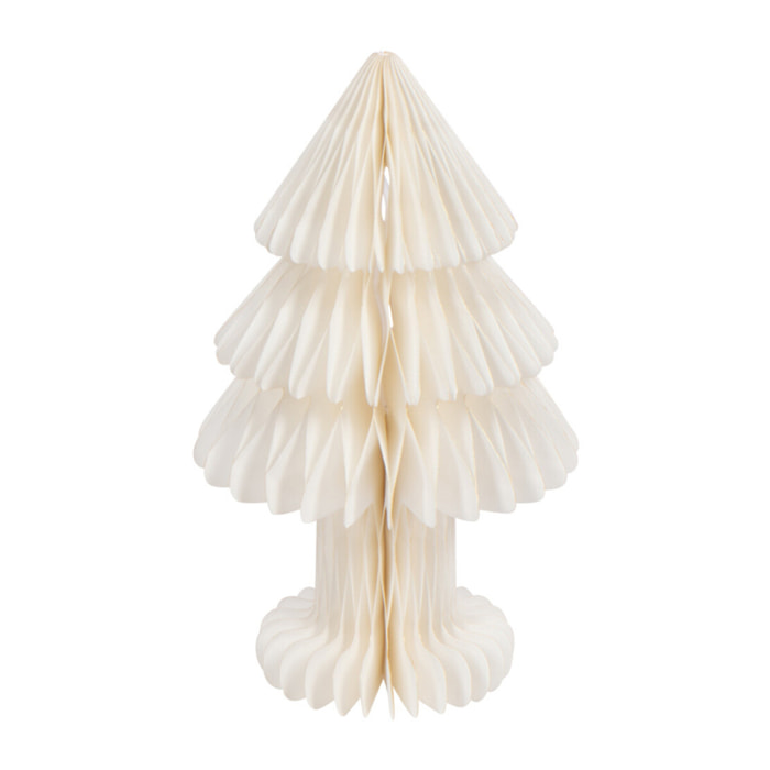 J-Line décoration Sapin De Noël Pliable - papier - blanc - small