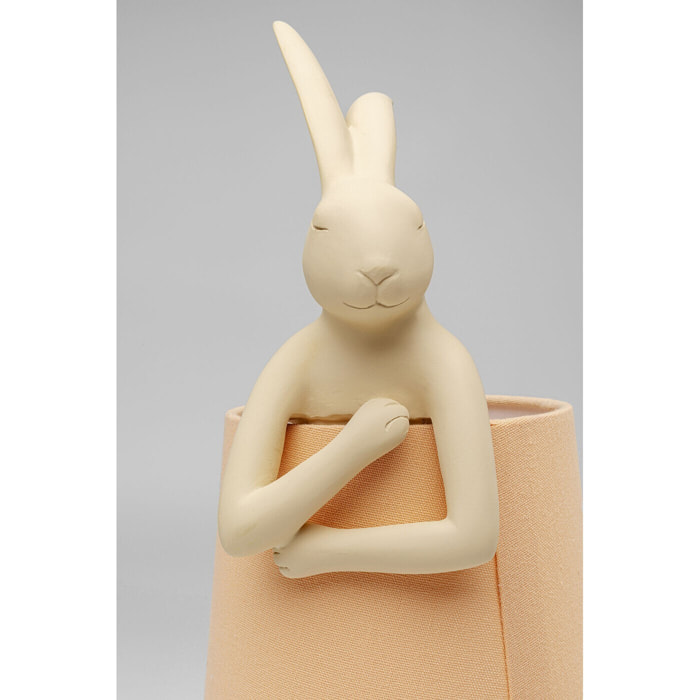 Lampe Animal lapin beige et pêche 50cm Kare Design