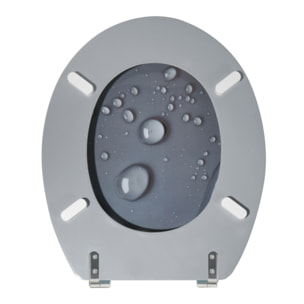 Abattant wc MDF MOANA Gris - Charnières Inox MSV