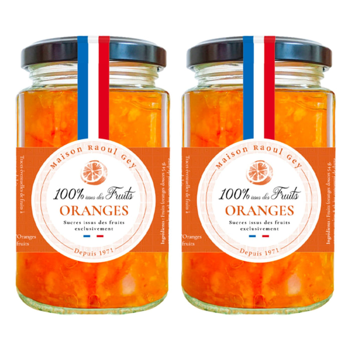 2 x Confiture d'Orange 100% fruits - 2x270g - France - Raoul Gey