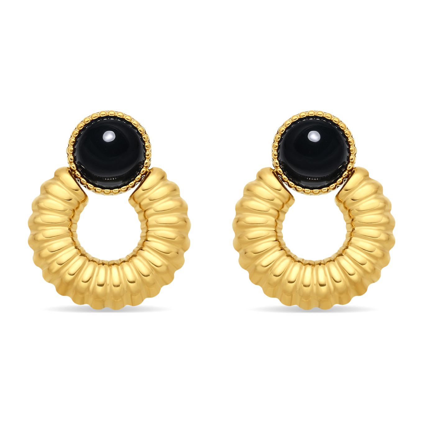 Pendientes Mugor acabado oro amarillo 18k
