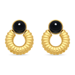 Pendientes Mugor acabado oro amarillo 18k