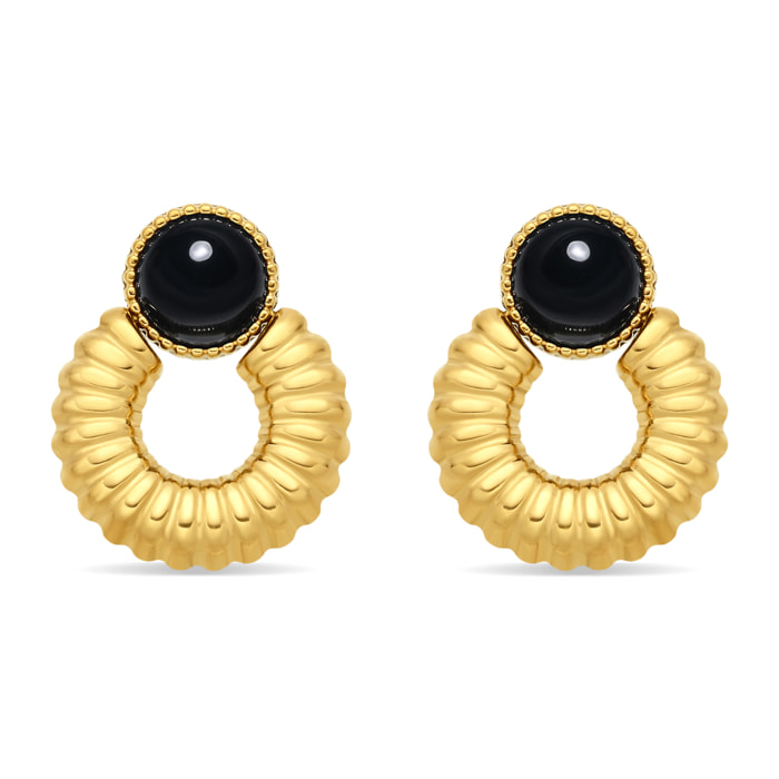 Pendientes Mugor acabado oro amarillo 18k