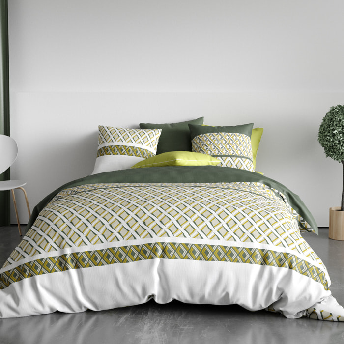 Parure Housse De Couette 3pcs 100% Coton 57 Fils Nayaa