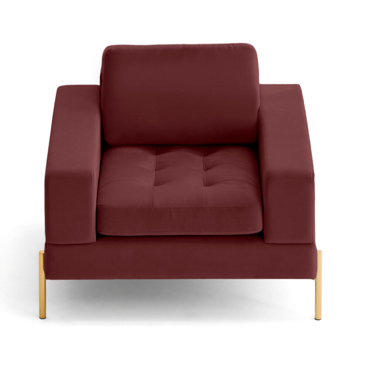 Isaure - fauteuil en velours - Bordeaux