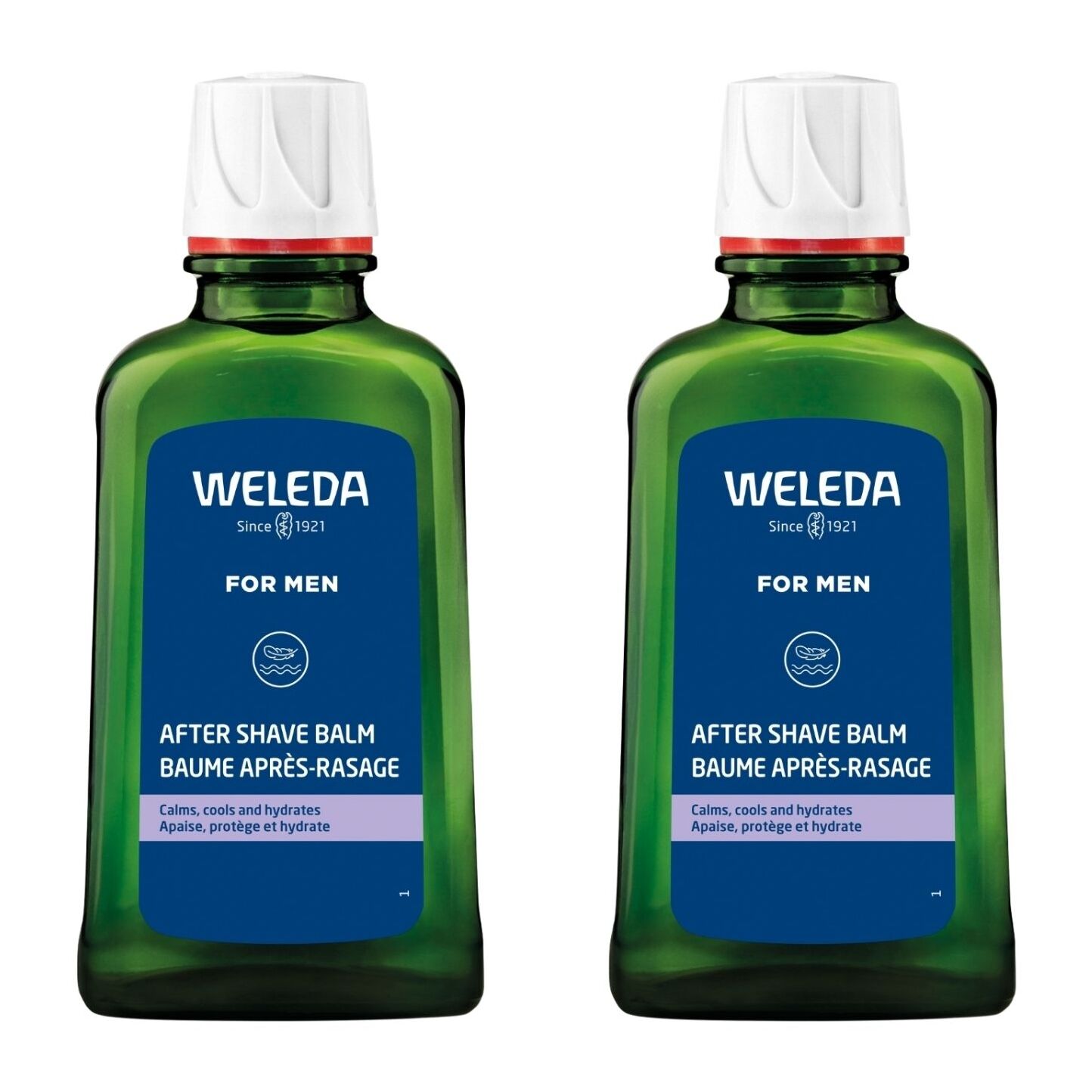 WELEDA - Duo Baume Après-Rasage - Protège et apaise - Certifié Natrue**- Flacon 100 ml  x 2