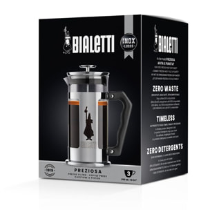 Cafetière à piston BIALETTI French Press Preziosa - capacité 3 tasses