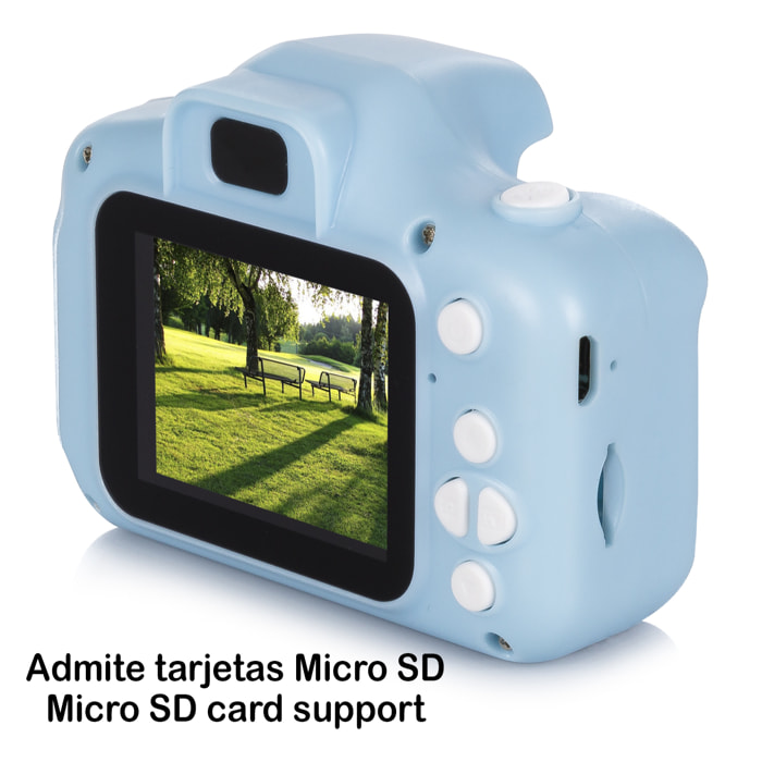 Cámara de fotos de 3mpx y videos HD para niños, con juegos. 1280x720P