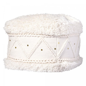 Tabouret semi artisanal en laine PAPA