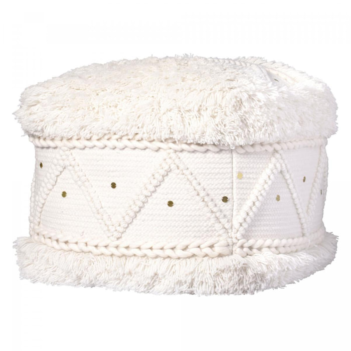 Tabouret semi artisanal en laine PAPA