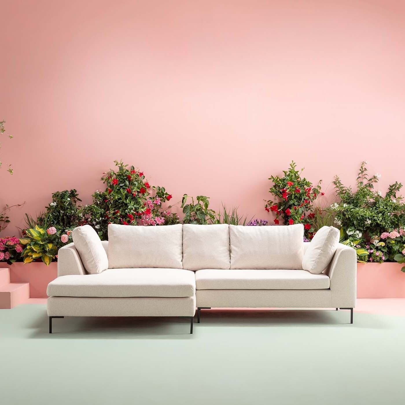 Canapé d'angle Gianna 290cm crème Kare Design