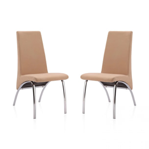 Pack 2 sillas de comedor Lise Tex Beige