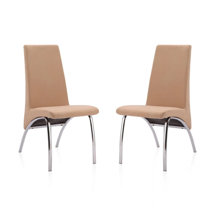 Pack 2 sillas de comedor Lise Tex Beige