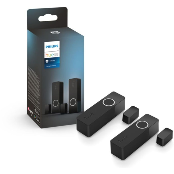 Détecteur d'ouverture PHILIPS HUE SECURE pack de 2 - Noir