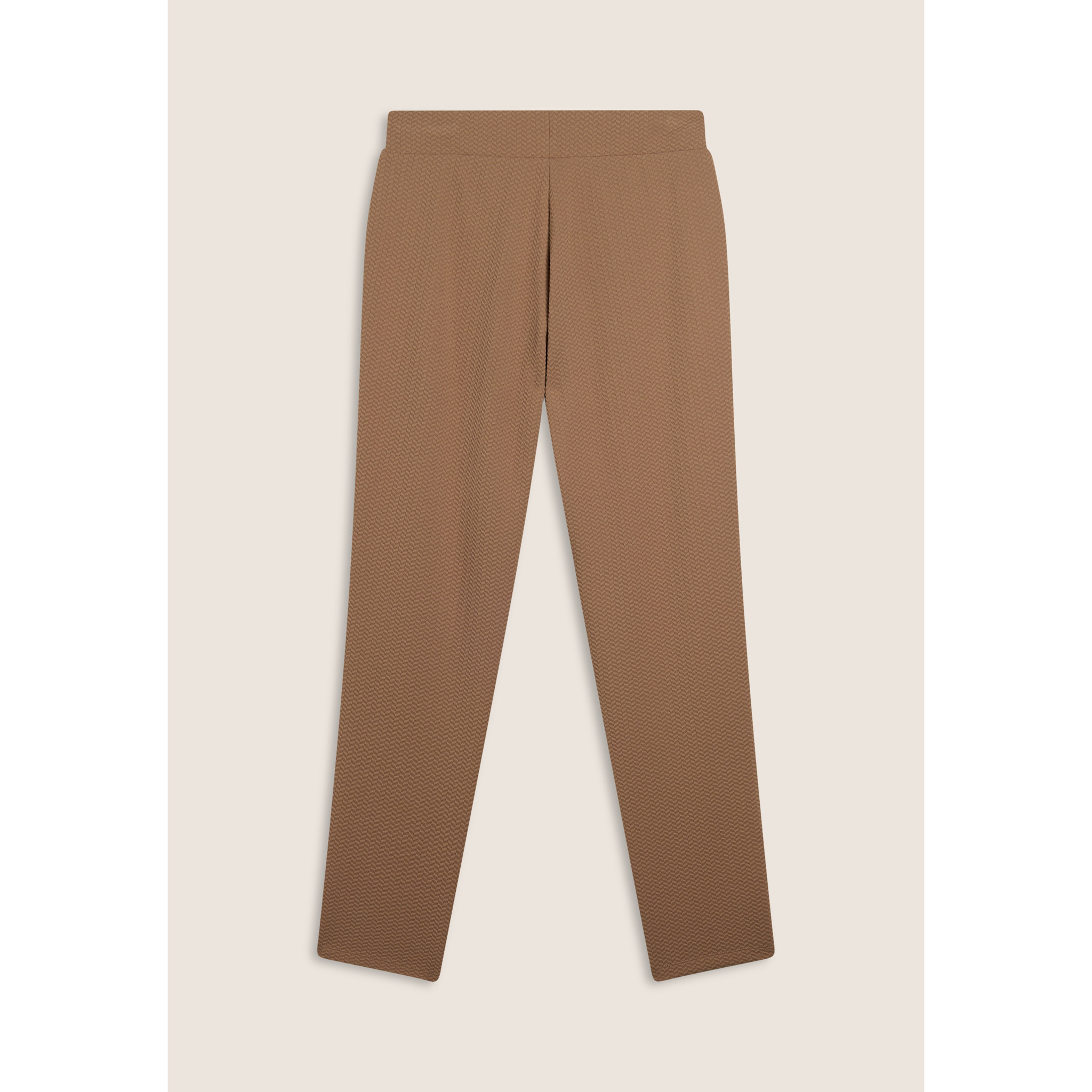 Pantaloni donna in felpa micro-trecce con fondo dritto