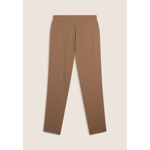 Pantaloni donna in felpa micro-trecce con fondo dritto