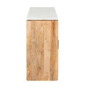 Aparador Madera Mango Marmol Felo 180x40x80 Cm
