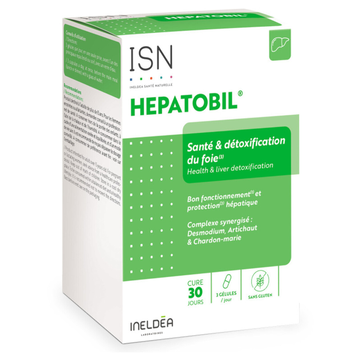ISN - Duo Détox & Bien-Être - Hepatobil + Detox Colon - Contribue au bien-être général - Participe à la purification du foie et du côlon - Cure 30j