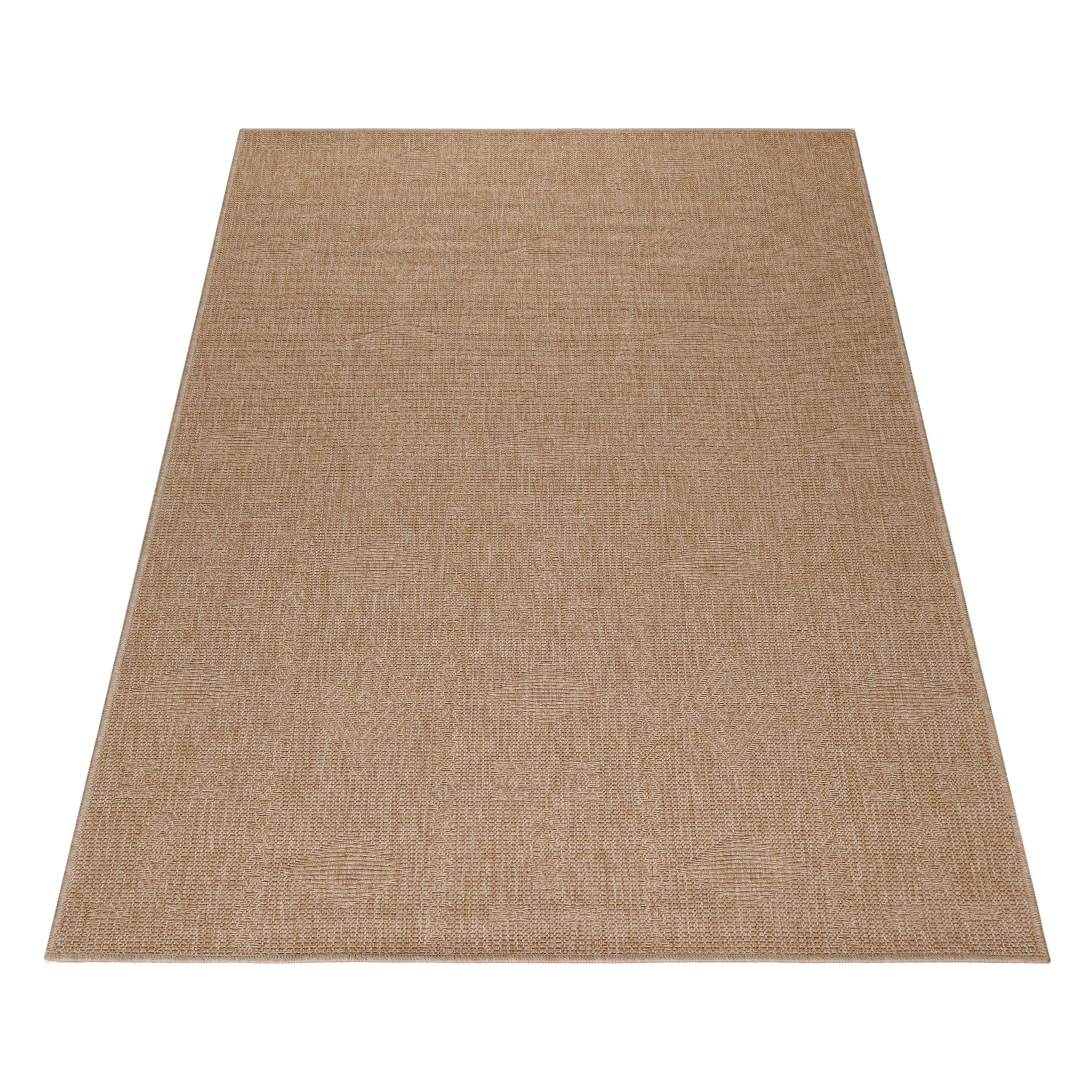 DHAKA - Tapis intérieur/extérieur aspect jute uni beige