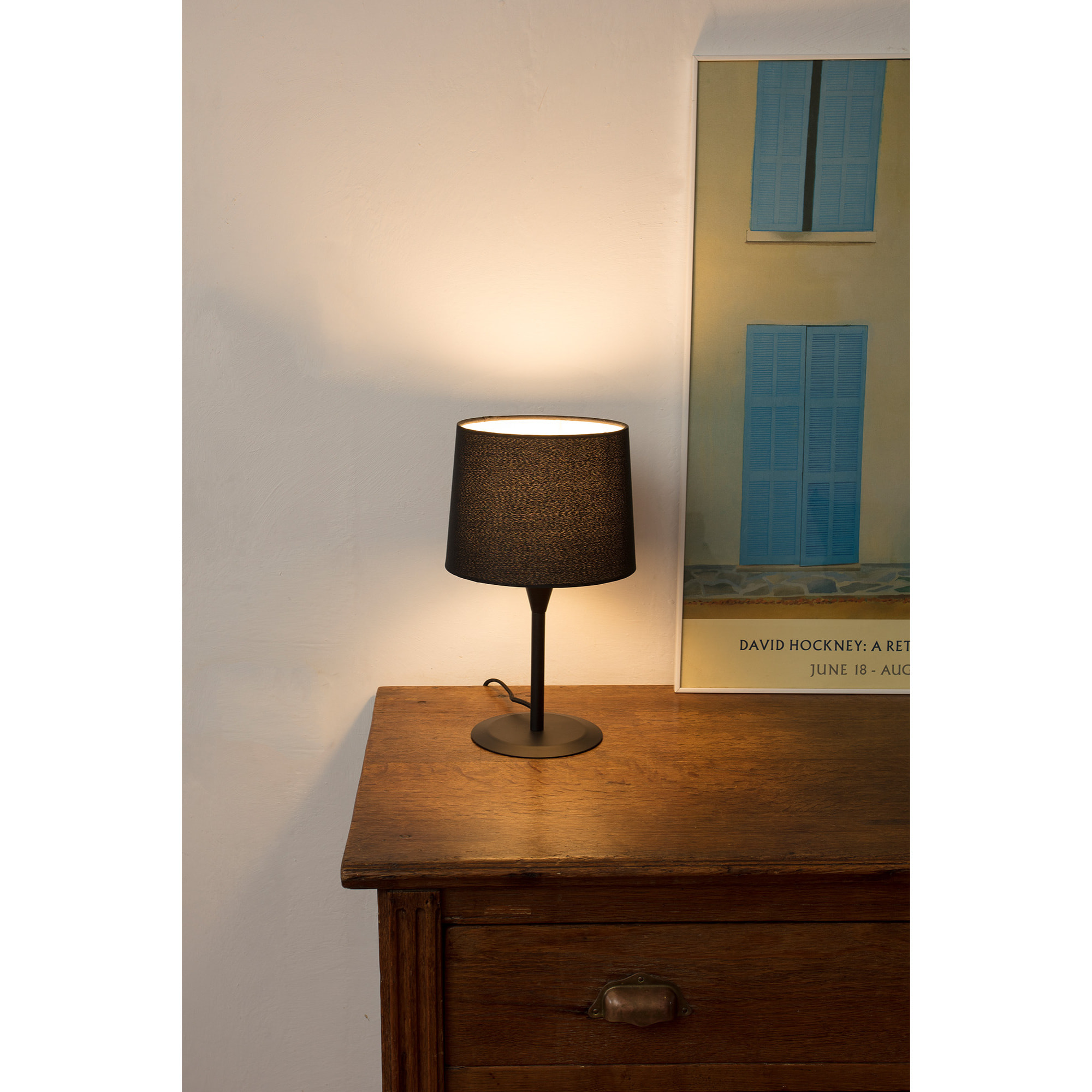 CONGA S lampada da tavolo nera/nera